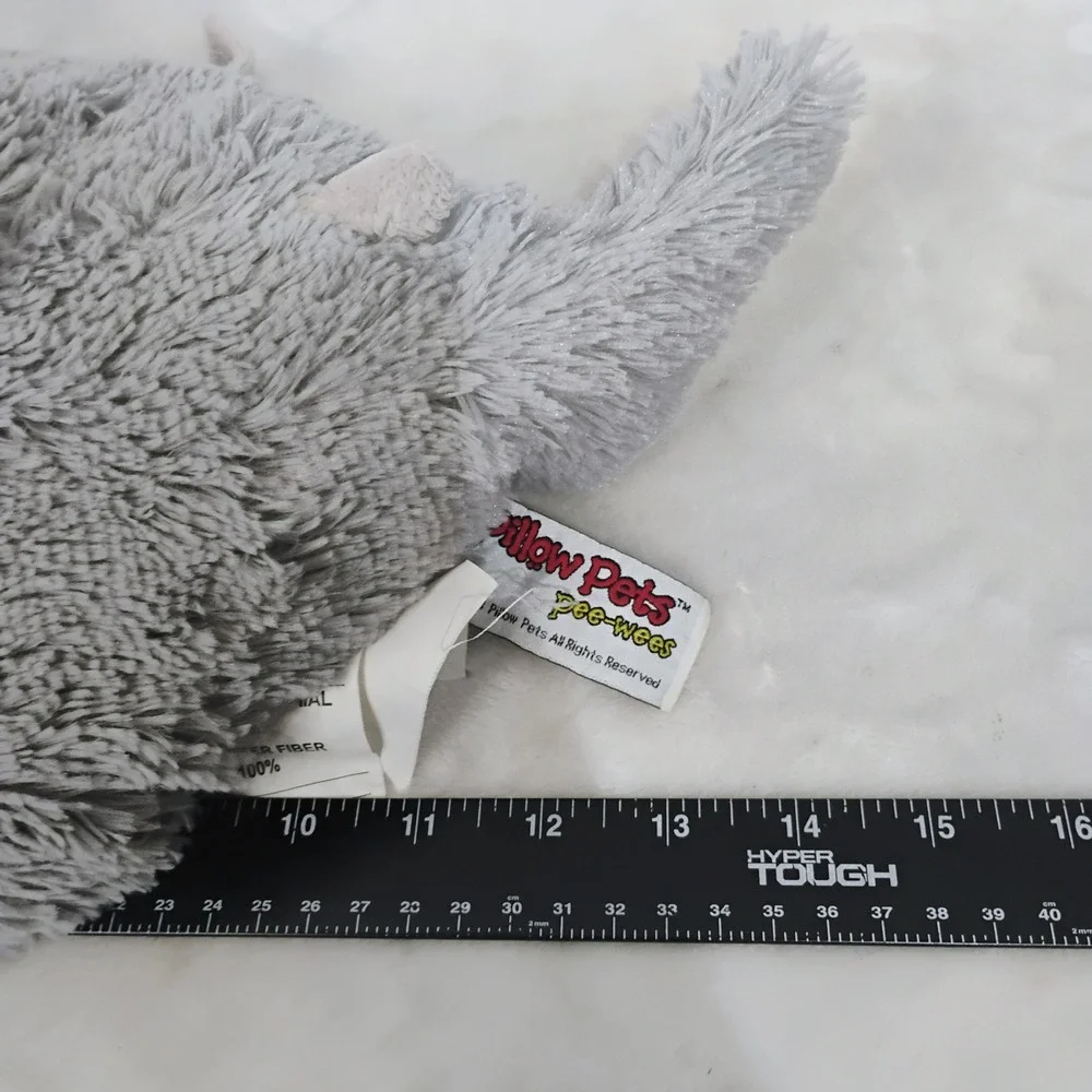 Pillow Pets Pee-Wees Great White Shark Plush Grey Shaggy Folding Stuffed Toy